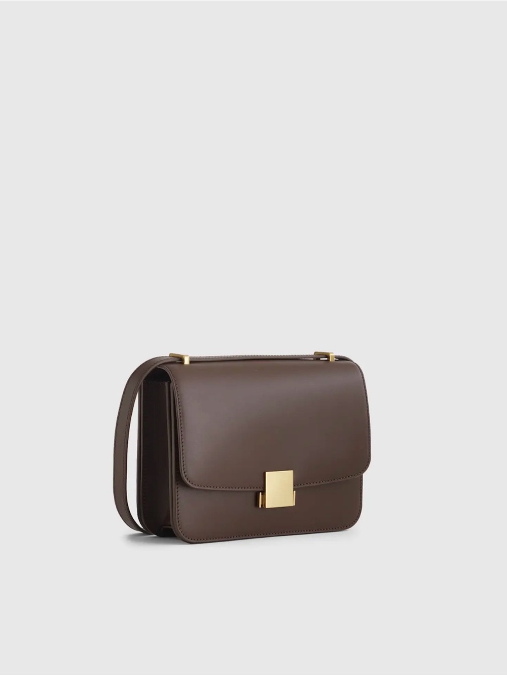 NWT Quince Box Leather Bag in Classic Dark Brown - Picture 3 of 8